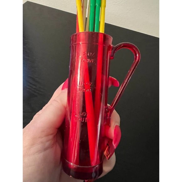 1950s Golf Bag w/ Golf Club Swizzle Sticks, Opener, Corkscrew, Jigger - Picture 3 of 3